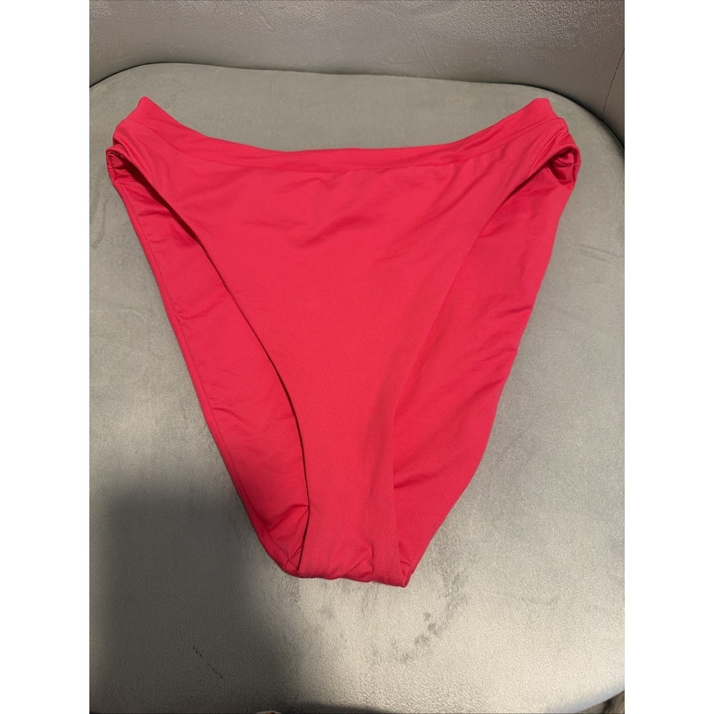 BECCA® by Rebecca Virtue Bikini Bottom Size Small Red Smooth Texture